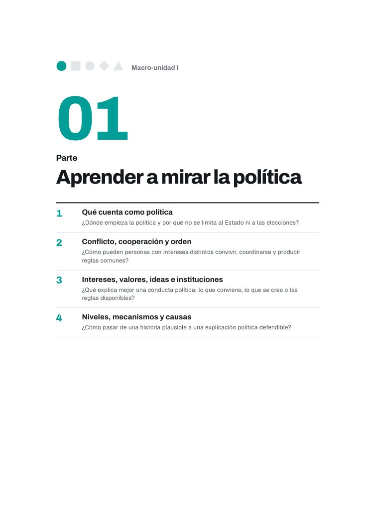 Página del libro: apertura de parte